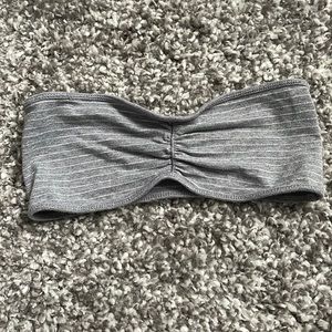 💕4/$20 Garage Grey Striped Bandeau with Ruching 💕
